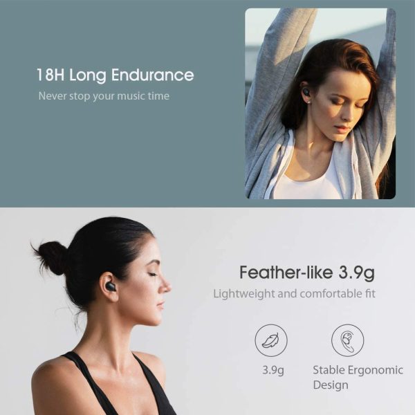 Haylou GT1 Plus aptX True Wireless Earbuds BT 5.0 with IPX5  - Black - Image 8