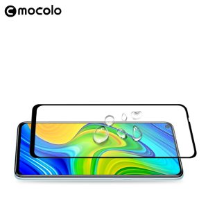 Redmi Note 9 Glass Protector Full Glue Edge to Edge Tempered - Black - Image 2