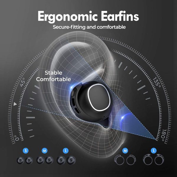 Mpow M30 Plus Wireless Earbuds with 100 Hr Battery & USB C Charging - Black - Image 2