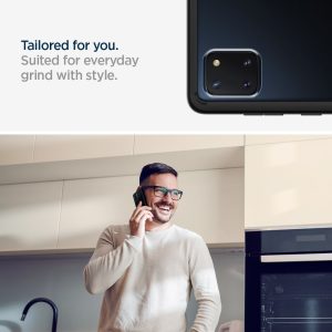 Galaxy Note 10 Lite Ultra Hybrid Case by Spigen ACS00685 - Matte Black - Image 11