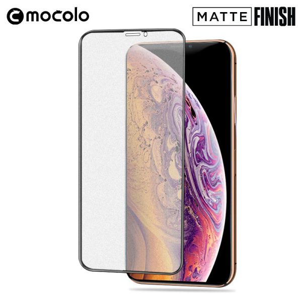 iPhone 11 Pro Matte Finish 3D Tempered Glass by Mocolo - Black also for iPhone XS / iPhone X - Image 1