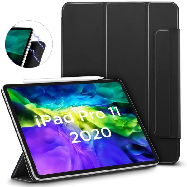 2f9ddf6179007fc1b8235e066d69368a iPad 11 Pro 2020 Rebound Magnetic Smart Case Convenient Magnetic Attachment Supports Pencil Pairing & Charging - Black also iPad Pro 11 2018 - Image 1