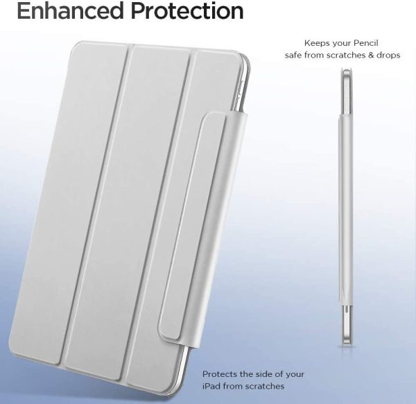 iPad Pro 12.9 2020 Rebound Magnetic Smart Case Convenient Magnetic Attachment Supports Pencil Pairing & Charging - Silver Gray also iPad Pro 12.9 2018 - Image 7