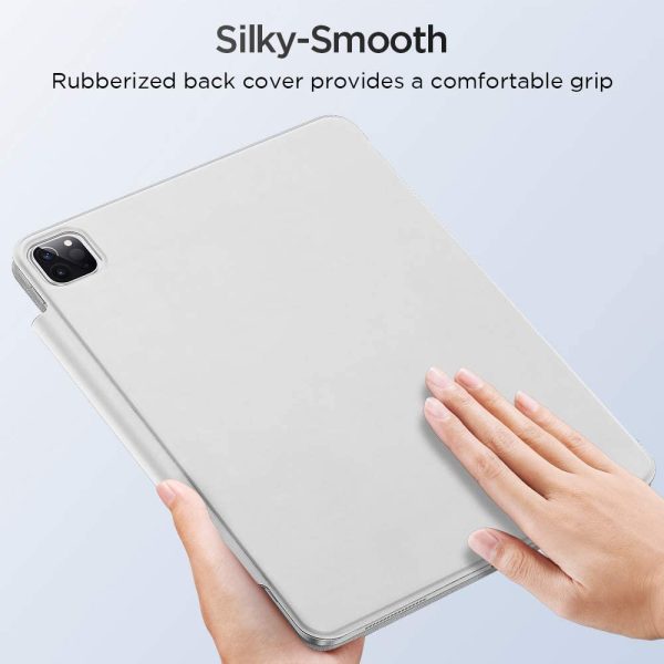 iPad Pro 12.9 2020 Rebound Magnetic Smart Case Convenient Magnetic Attachment Supports Pencil Pairing & Charging - Silver Gray also iPad Pro 12.9 2018 - Image 3