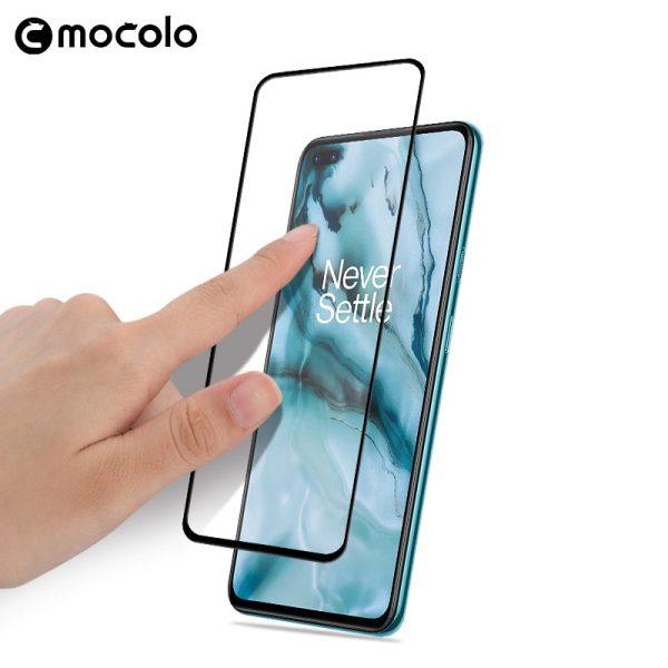 OnePlus Nord Full Glue 3D Edge to Edge Tempered Glass - Black by Mocolo - Image 8