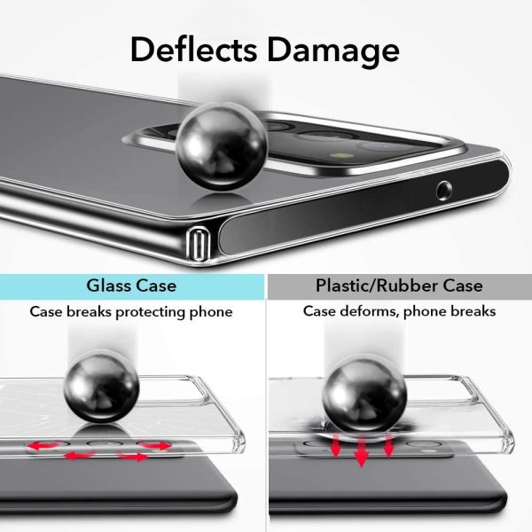 Galaxy Note 20 Echo Glass Back Case Scratch Resistant Tempered Glass Flexible Frame – Crystal Clear - Image 2