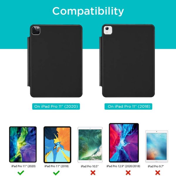 612WzXSBMdL._AC_SL1000_ iPad 11 Pro 2020 Rebound Magnetic Smart Case Convenient Magnetic Attachment Supports Pencil Pairing & Charging - Black also iPad Pro 11 2018 - Image 8