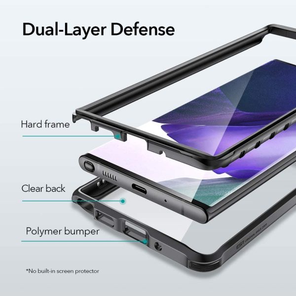 Galaxy Note 20 Ultra Alliance Tough Case with Shockproof Bumper – Matte Black - Image 9