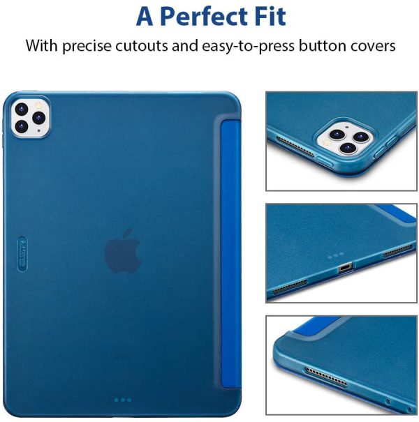 iPad Pro 11 2020 Rebound Slim Case with Flexible TPU Back & Rubberized Cover - Navy Blue - also for iPad Pro 11 2018 - Image 9