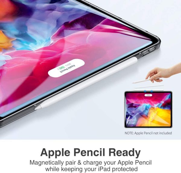 iPad Pro 11 2020 Rebound Shell TPU Case with Support for Pencil Wireless Charging - Clear Black - Image 8