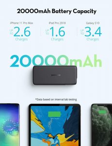 60W Power Delivery & Quick Charge 3.0 Powerbank by Ravpower - White