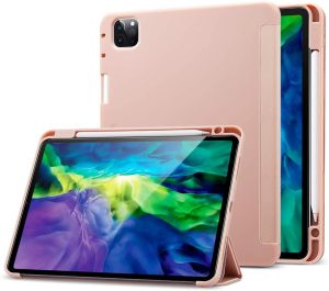 iPad Pro 11 2020 Rebound Pencil Case Convenient Pencil Holder & Soft Flexible TPU Back Cover - Rose Gold also iPad Pro 11 2018 - Image 5