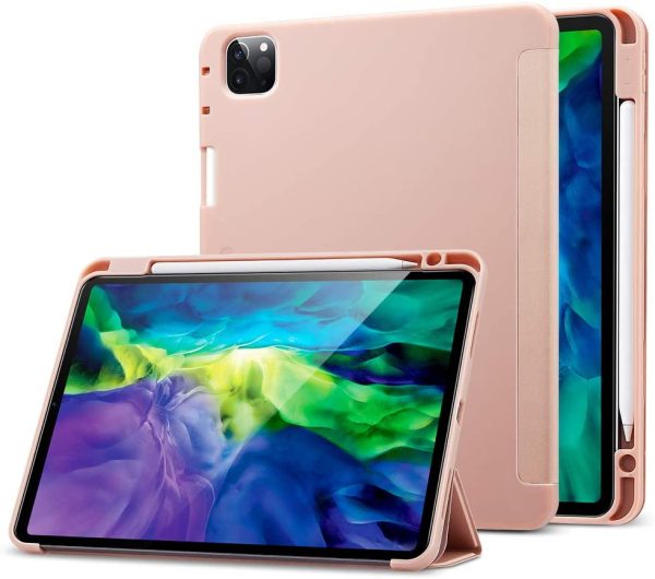 iPad Pro 11 2020 Rebound Pencil Case Convenient Pencil Holder & Soft Flexible TPU Back Cover - Rose Gold also iPad Pro 11 2018 - Image 5