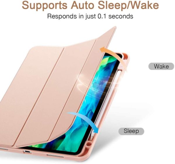 iPad Pro 11 2020 Rebound Pencil Case Convenient Pencil Holder & Soft Flexible TPU Back Cover - Rose Gold also iPad Pro 11 2018 - Image 8