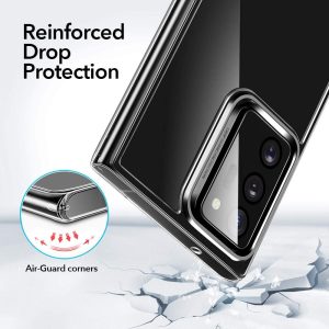 Galaxy Note 20 Ultra Echo Glass Back Case Ice Shield Scratch Resistant Tempered Glass Flexible Frame – Crystal Clear - Image 4