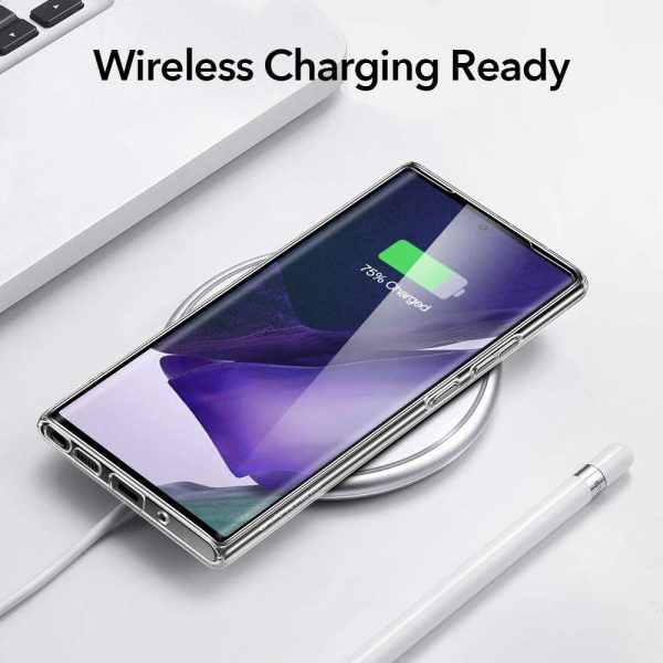 Galaxy Note 20 Ultra Echo Glass Back Case Ice Shield Scratch Resistant Tempered Glass Flexible Frame – Crystal Clear - Image 5