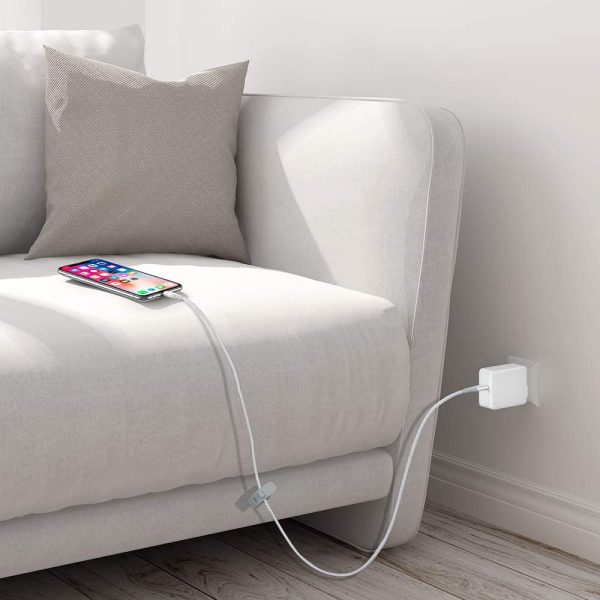 USB C to Lightning Cable MFi Certified Nylon Braided by ESR - 3 Feet - Silver - Image 5