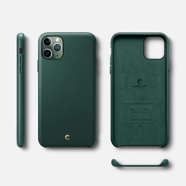 iPhone 11 Pro Max Case Basic Leather Case by CYRILL by Spigen - Forest Green - 075CS27172 - Image 4