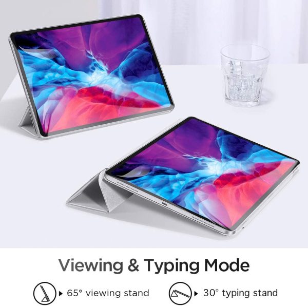 iPad Pro 12.9 2020 Rebound Magnetic Smart Case Convenient Magnetic Attachment Supports Pencil Pairing & Charging - Silver Gray also iPad Pro 12.9 2018 - Image 4