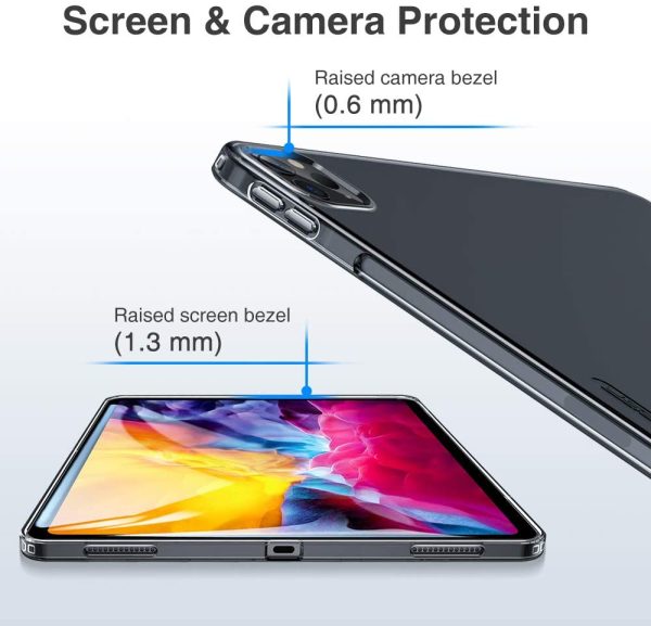 iPad Pro 11 2020 Rebound Shell TPU Case with Support for Pencil Wireless Charging - Clear Black - Image 7