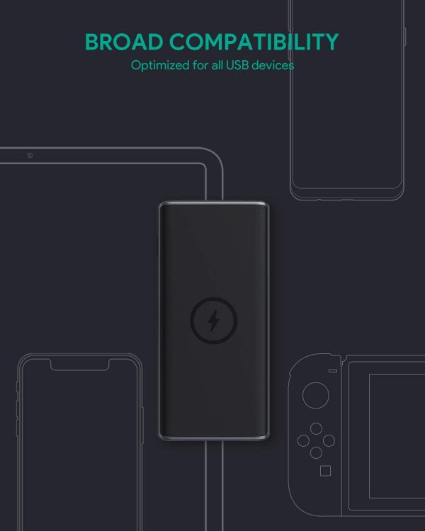 Aukey 18W Wireless Charging Powerbank PD QC 3.0 10000mAh - PB-Y32 - Black - Image 8