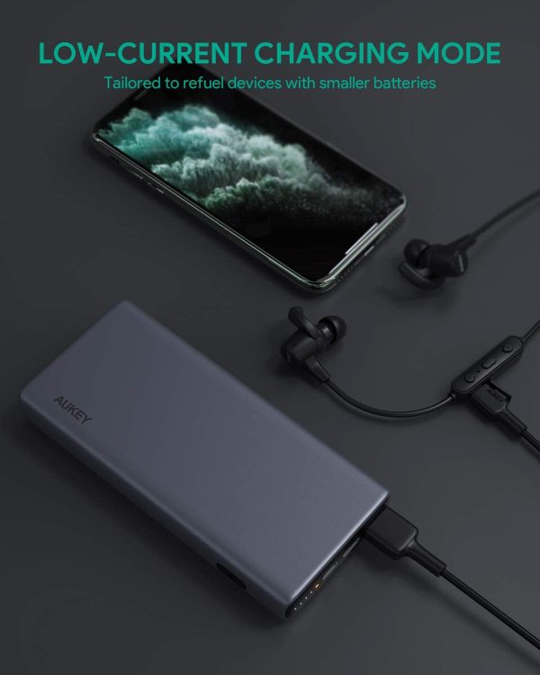 Aukey 18W Wireless Charging Powerbank PD QC 3.0 10000mAh - PB-Y32 - Black - Image 7