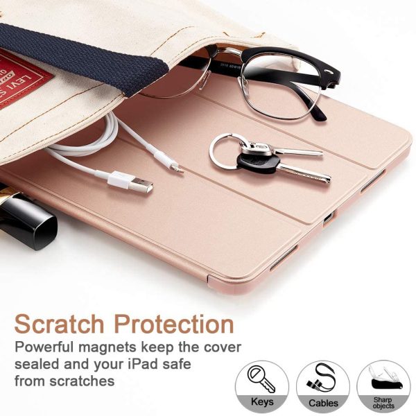 iPad Pro 11 2020 Rebound Pencil Case Convenient Pencil Holder & Soft Flexible TPU Back Cover - Rose Gold also iPad Pro 11 2018 - Image 4