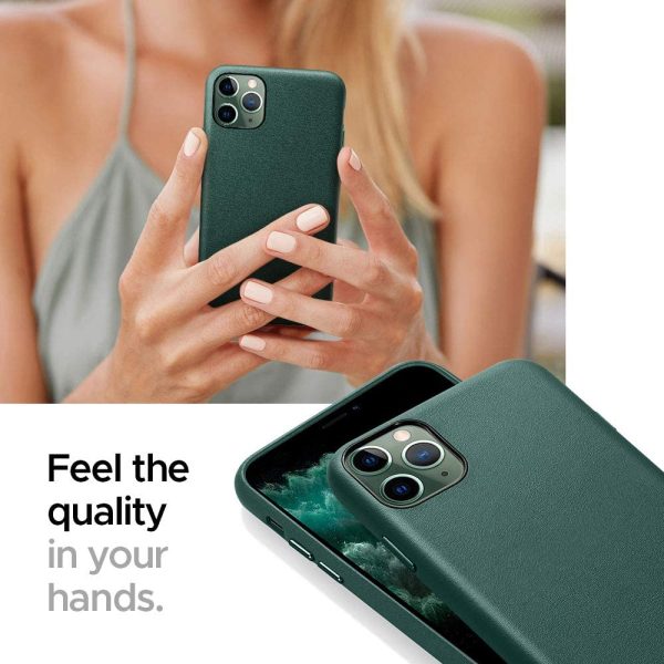 iPhone 11 Pro Max Case Basic Leather Case by CYRILL by Spigen - Forest Green - 075CS27172 - Image 5