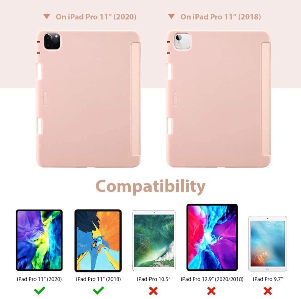 iPad Pro 11 2020 Rebound Pencil Case Convenient Pencil Holder & Soft Flexible TPU Back Cover - Rose Gold also iPad Pro 11 2018 - Image 7