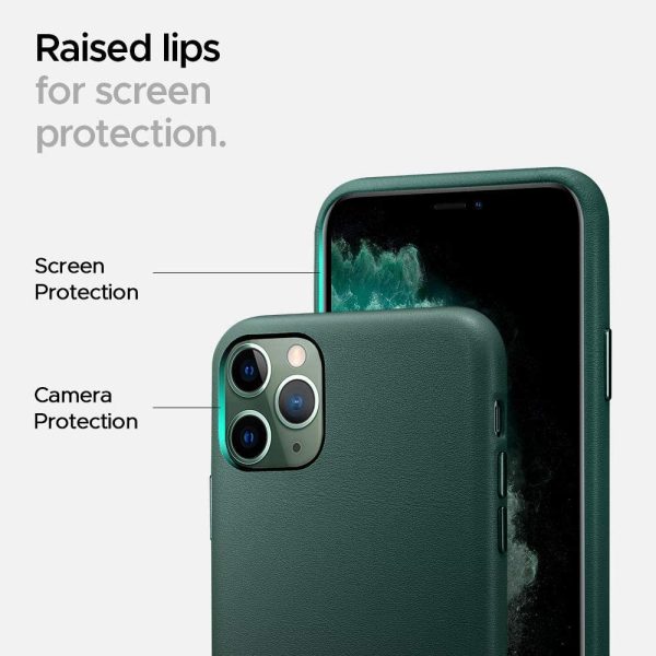 iPhone 11 Pro Max Case Basic Leather Case by CYRILL by Spigen - Forest Green - 075CS27172 - Image 6