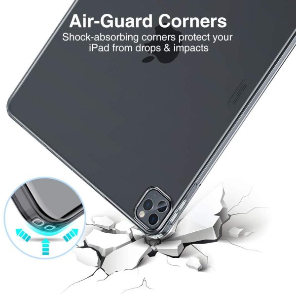 iPad Pro 11 2020 Rebound Shell TPU Case with Support for Pencil Wireless Charging - Clear Black - Image 6