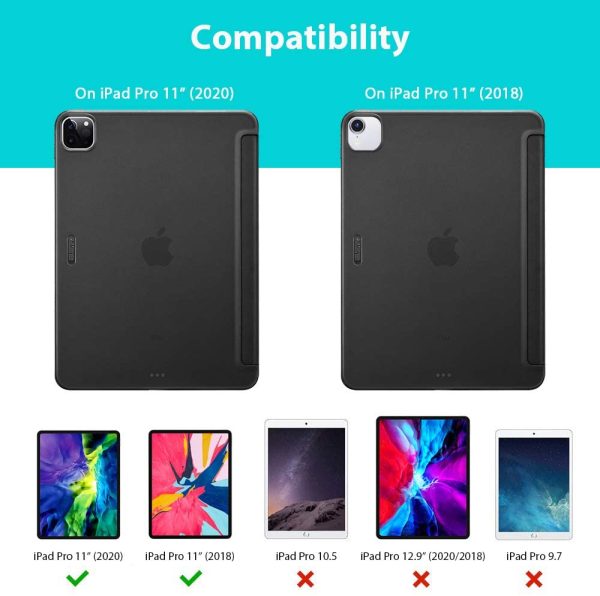 iPad Pro 11 2020 Rebound Slim Case with Flexible TPU Back & Rubberized Cover - Black - also for iPad Pro 11 2018 - Image 8