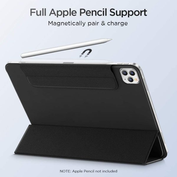 61rktsmxlOL._AC_SL1000_ iPad 11 Pro 2020 Rebound Magnetic Smart Case Convenient Magnetic Attachment Supports Pencil Pairing & Charging - Black also iPad Pro 11 2018 - Image 6