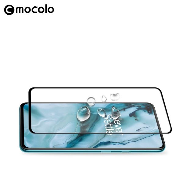 OnePlus Nord Full Glue 3D Edge to Edge Tempered Glass - Black by Mocolo - Image 2