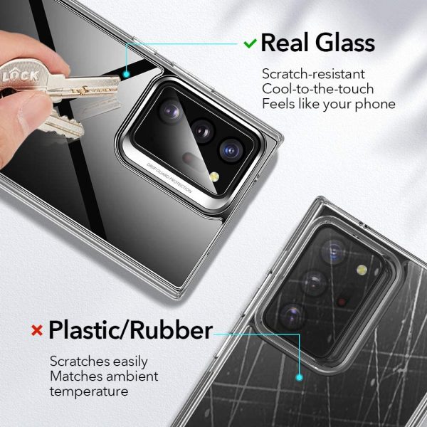 Galaxy Note 20 Ultra Echo Glass Back Case Ice Shield Scratch Resistant Tempered Glass Flexible Frame – Crystal Clear - Image 7
