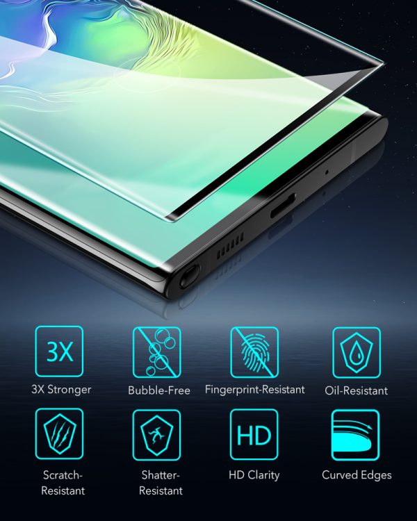Galaxy Note 20 Ultra Screen Shield 3D Glass Protector - 2 PACK by ESR - Clear - Image 7