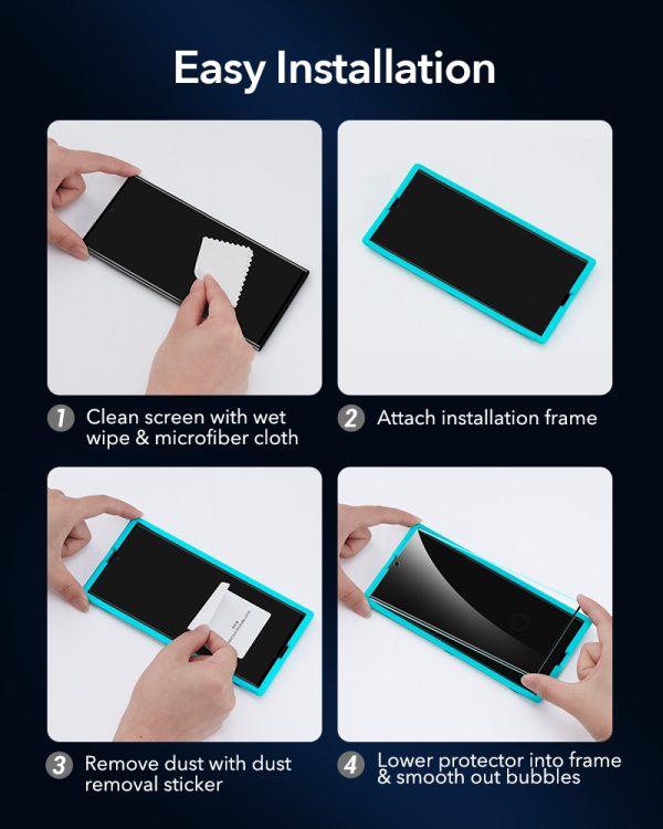 Galaxy Note 20 Ultra Screen Shield 3D Glass Protector - 2 PACK by ESR - Clear - Image 4