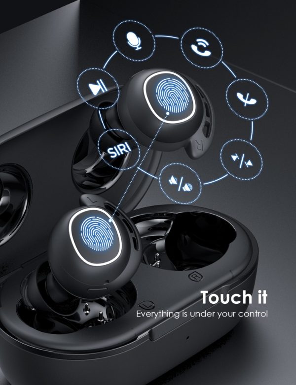 MPBH437AB_B4_V01_200119 Mpow M30 in-Ear Bluetooth Earbuds with 25 Hrs Battery & USB-C Charging Case - Cosmic Black - Image 8