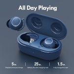 Mpow M30 in-Ear Bluetooth Earbuds with 25 Hrs Battery & USB-C Charging Case - Ocean Blue - Image 3