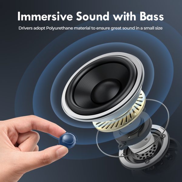 Mpow M30 in-Ear Bluetooth Earbuds with 25 Hrs Battery & USB-C Charging Case - Ocean Blue - Image 5