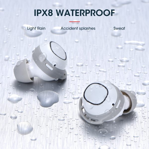 MPBH437AW_EN_B8_V01_200801 Mpow M30 in-Ear Bluetooth Earbuds with 25 Hrs Battery & USB-C Charging Case - Gray n White - Image 11