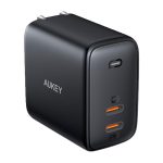 AUKEY Omnia 65W 2-Port Fast Charger Foldable USB C Wall Charger -PA-B4