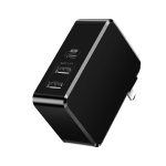 Power Delivery 2.0 Fast Charger 41W, 1 USB C + 2 USB A - Black - US Plug