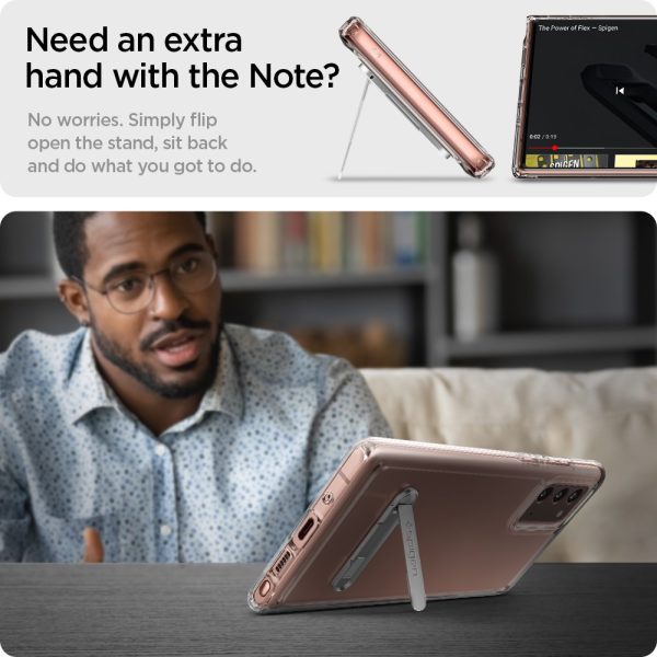 Ultra Hybrid S Case by Spigen for Galaxy Note 20 - ACS01421 - Crystal Clear - Image 4