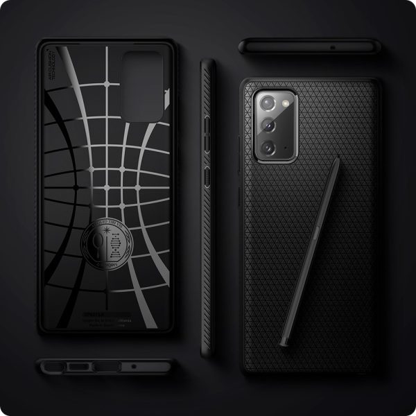 Galaxy Note 20 Liquid Air Case by Spigen - ACS01418 - Matte Black - Image 6