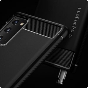 Galaxy Note 20 Rugged Armor Case by Spigen  ACS01417 - Matte Black - Image 2