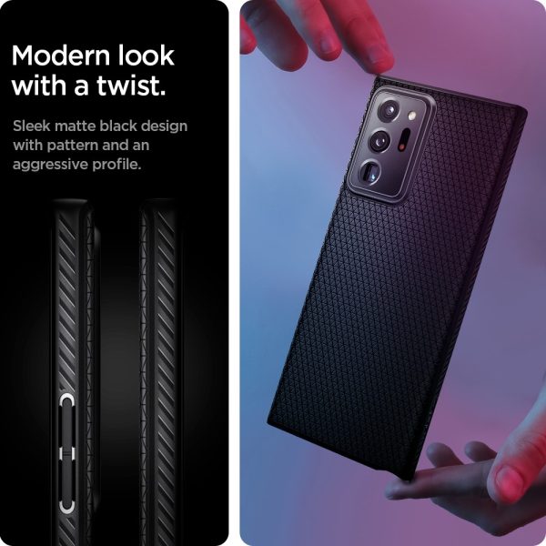 Galaxy Note 20 Ultra Liquid Air Case by Spigen - ACS01392- Matte Black - Image 4