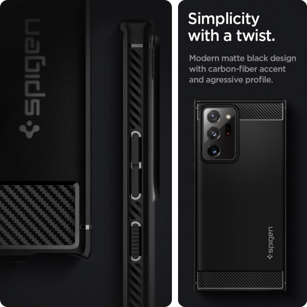 Galaxy Note 20 Ultra Rugged Armor Spigen  ACS01391 - Matte Black - Image 3