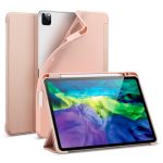 iPad Pro 11 2020 Rebound Pencil Case Convenient Pencil Holder & Soft Flexible TPU Back Cover - Rose Gold also iPad Pro 11 2018