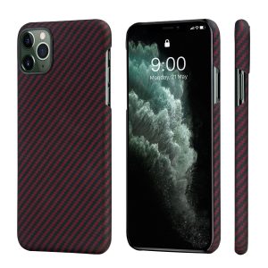 iPhone 11 Pro Aramid MagEZ Case by PITAKA - Black / Red Twill